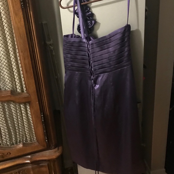 Short, purple, one strap dress - Picture 2 of 3